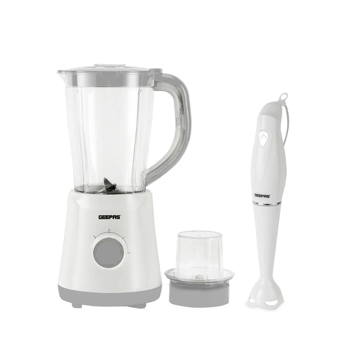 2-In-1 Electric Jug Blender & 180W Hand Blender White Set