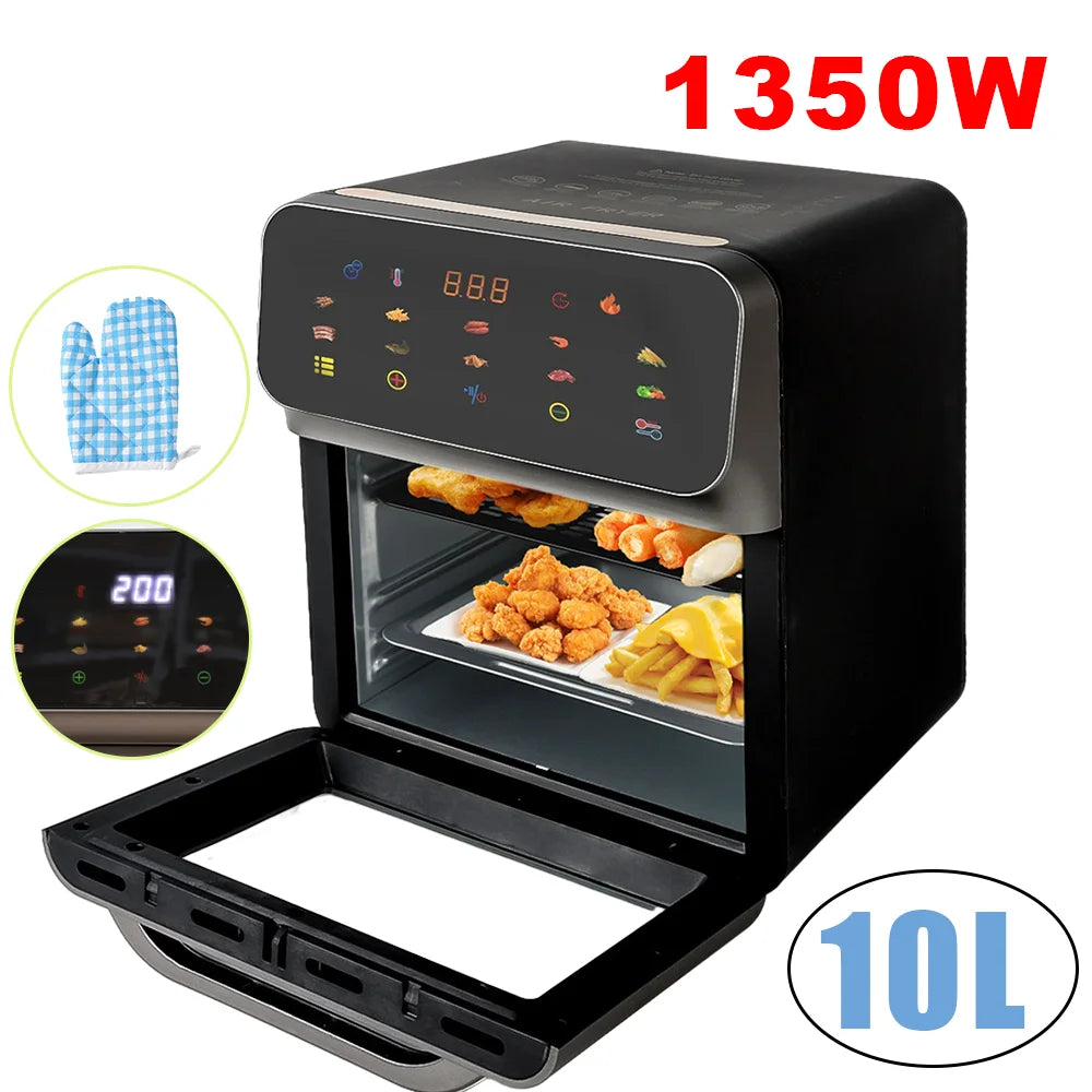 2400W 9L/1700W 12L/1350W 10L Hot Air Fryer Multi-Function Air Fryer Automatic Programmes with LED Touch Screen Timable Air Fryer