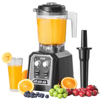 2L Smoothie Blender Professional Countertop Fruit Food Processor Mixer Maker with Stainless Steel for Home Kitchen Bar