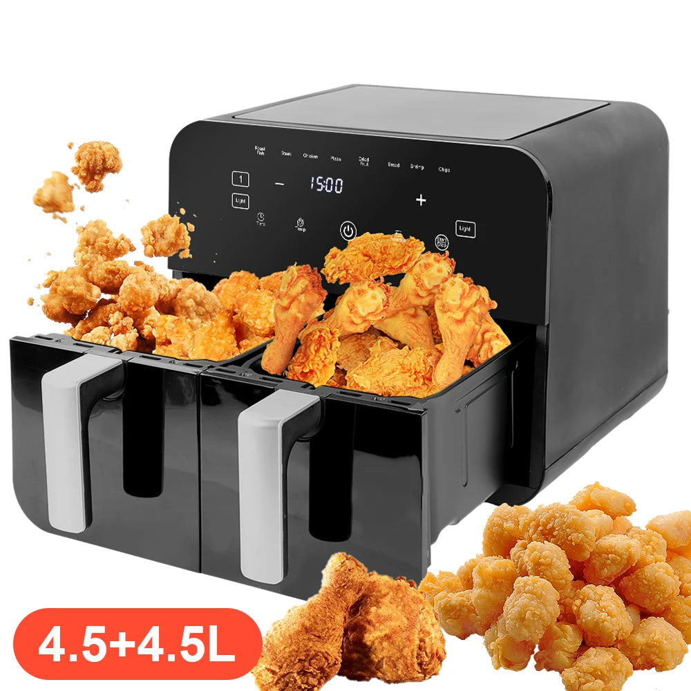 2400W 9L/1700W 12L/1350W 10L Hot Air Fryer Multi-Function Air Fryer Automatic Programmes with LED Touch Screen Timable Air Fryer
