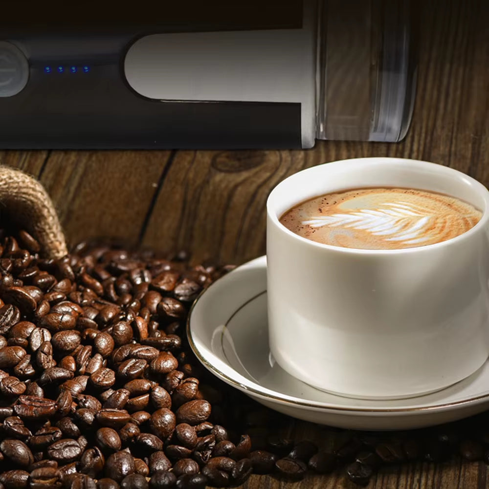 Portable Nespresso Coffe Maker Espresso Rechargeable Coffee Machine Outdoor Travebuilt-In Battery Extraction Powder & Capsule