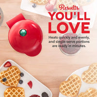 Multi Functional Mini Heart-Shaped Waffle Maker, Double-Sided Heated Breakfast Toaster, Portable Baking Machine