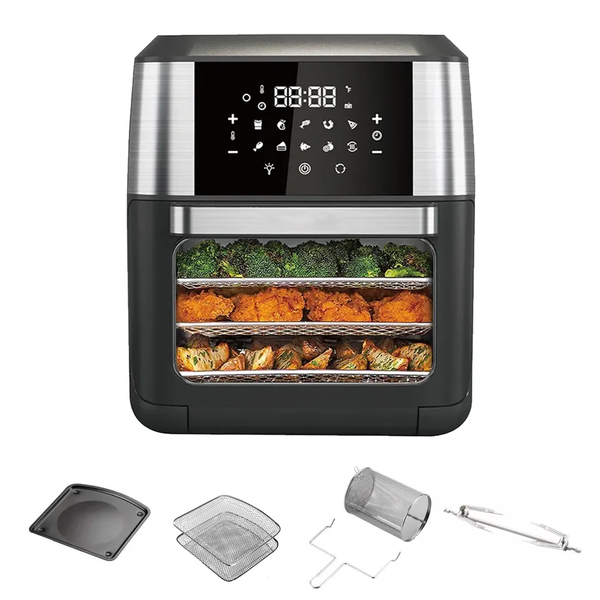 2400W 9L/1700W 12L/1350W 10L Hot Air Fryer Multi-Function Air Fryer Automatic Programmes with LED Touch Screen Timable Air Fryer