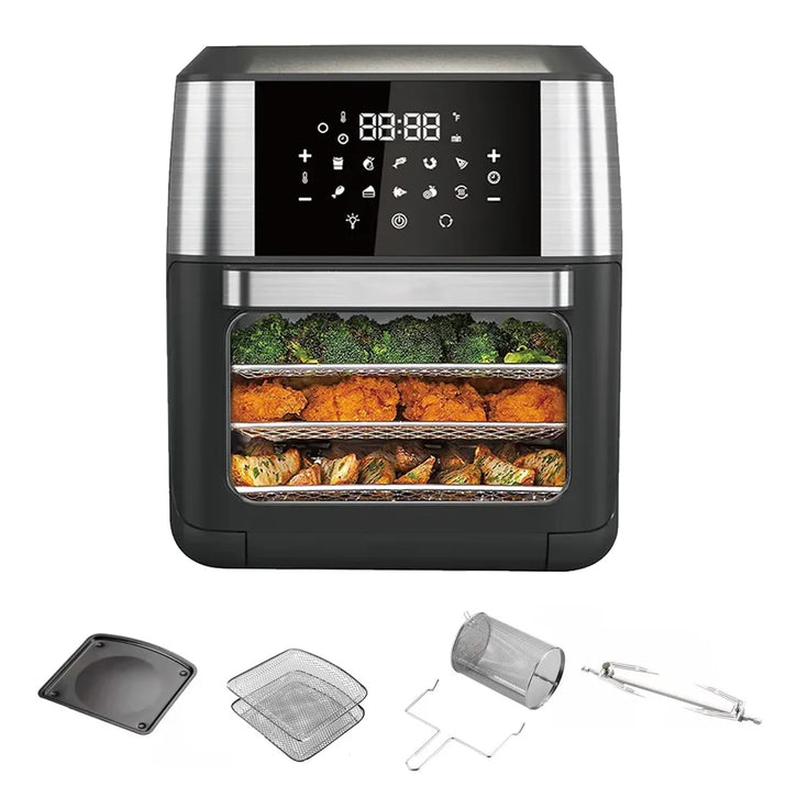 2400W 9L/1700W 12L/1350W 10L Hot Air Fryer Multi-Function Air Fryer Automatic Programmes with LED Touch Screen Timable Air Fryer