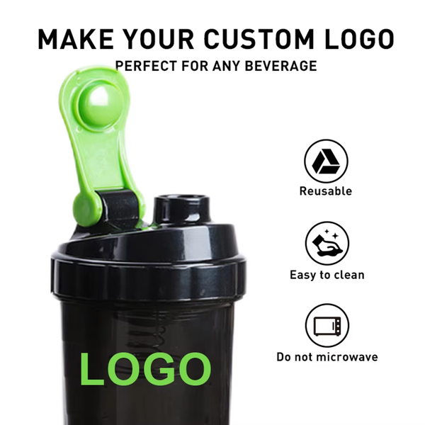 3 Layers Shaker Protein Bottle Powder Shake Cup Water Bottle Plastic Mixing Cup Body Building Exercise Bottle
