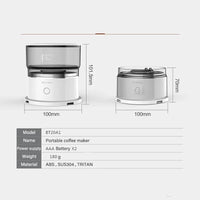 Mini Coffee Machine Hand-Pressed Coffee Maker Coffee Brewer Grinder Automatic Hand Drip Coffee Americano Maker Coffeeware